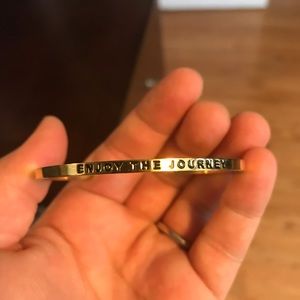 Enjoy the Journey Mantraband Gold Bracelet
